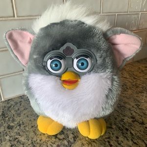Very Rare Vintage Furby 1999 Grey 12” Adjustable Backpack Bag